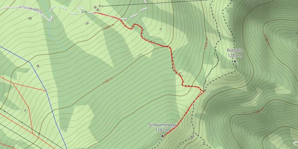 Map of the trail for Schwammegg