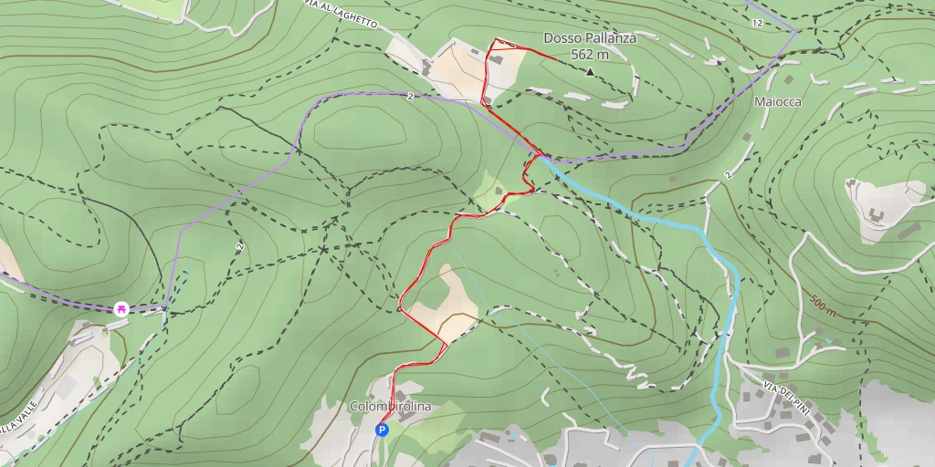 Map of the trail for Belvedere Dosso Pallanza