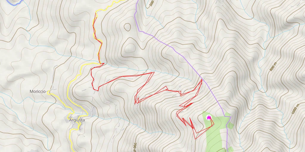 Map of the trail for Ruisseau d'Urtichellu