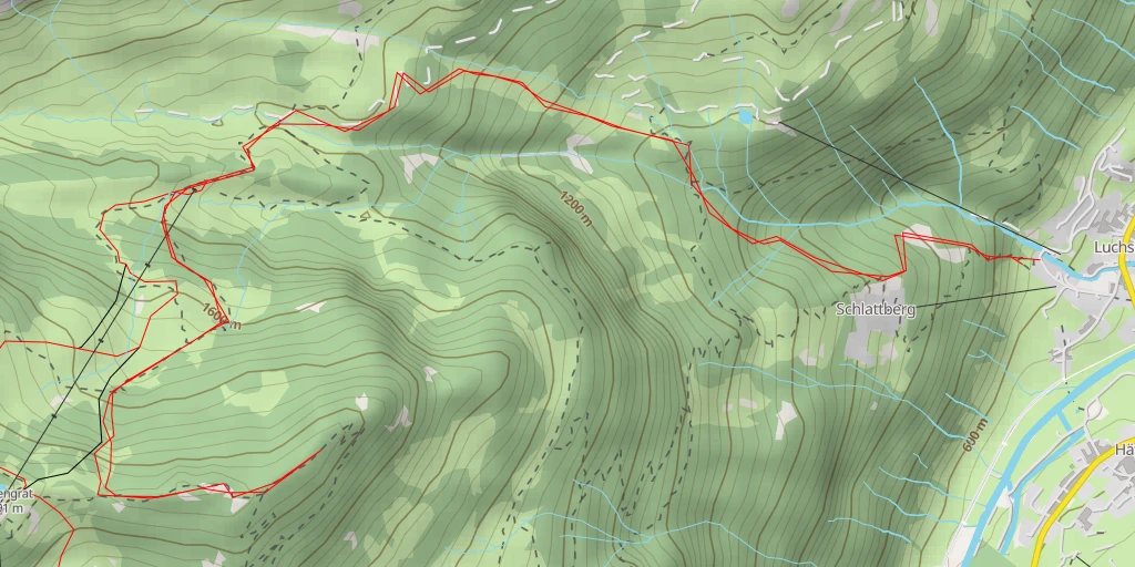 Carte de l'itinéraire :  Chnügrat