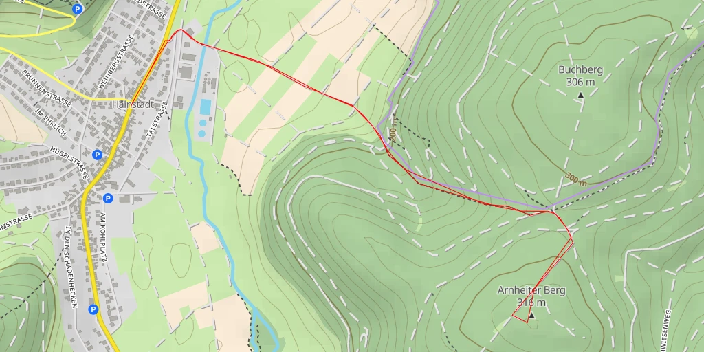 Map of the trail for Arnheiter Berg