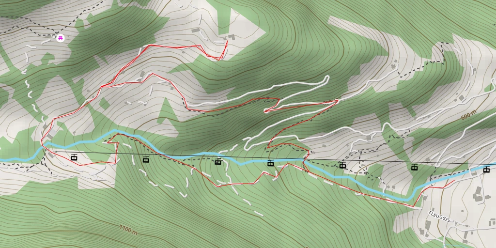 Map of the trail for Aussichtspunkt Sool