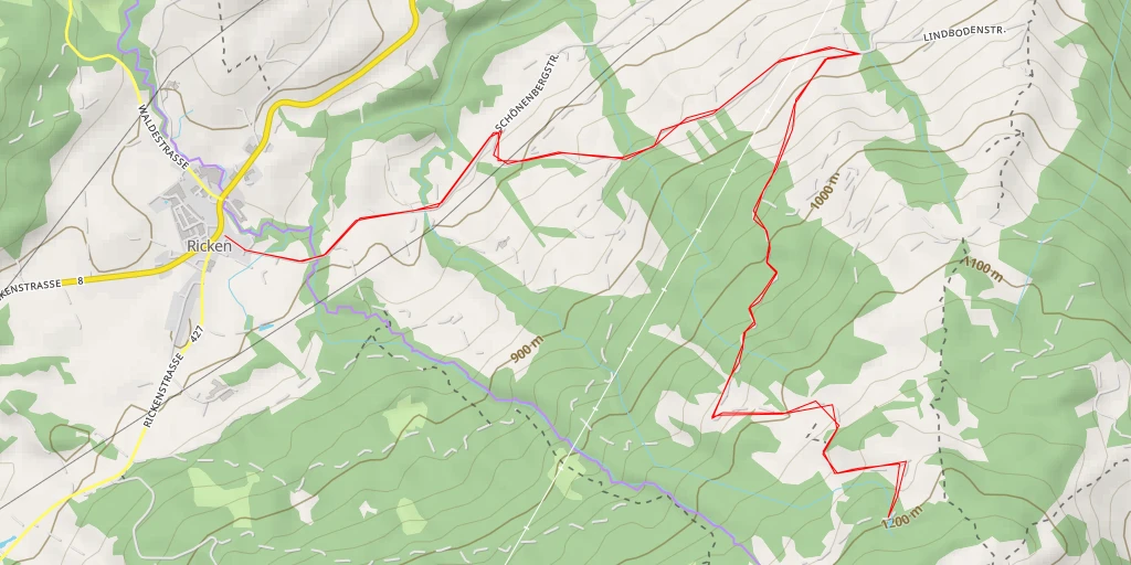 Map of the trail for Katzensee