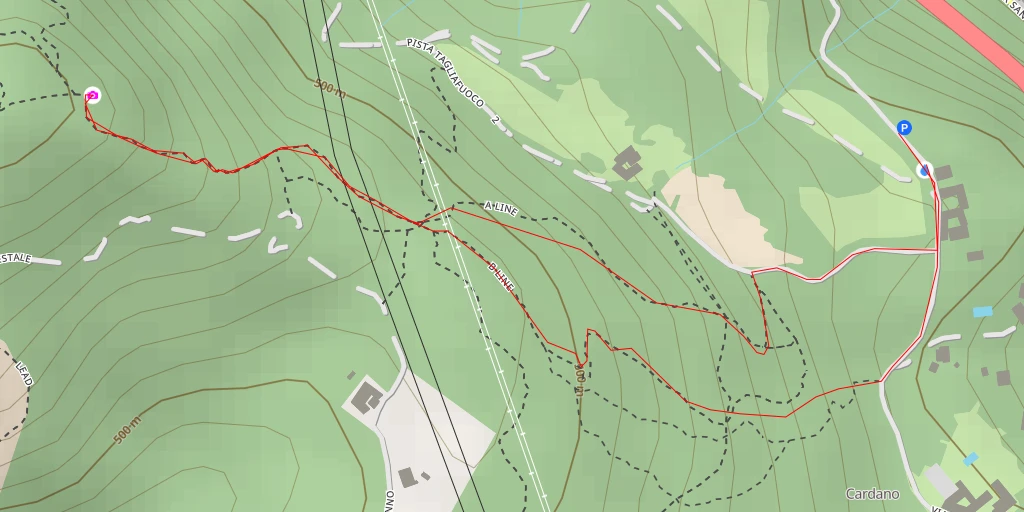 Map of the trail for Pin Umbrela