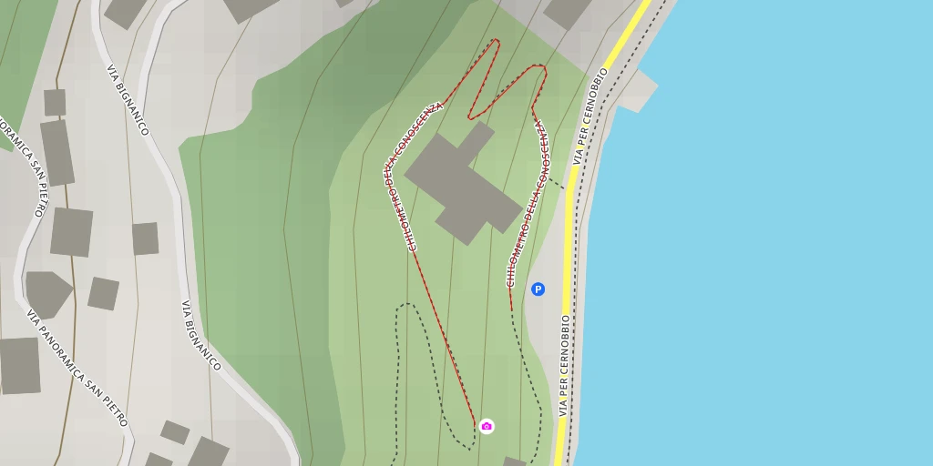 Map of the trail for Cappella della villa del Grumello - Como