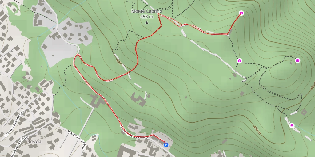 Map of the trail for Belvedere Baita Elisa