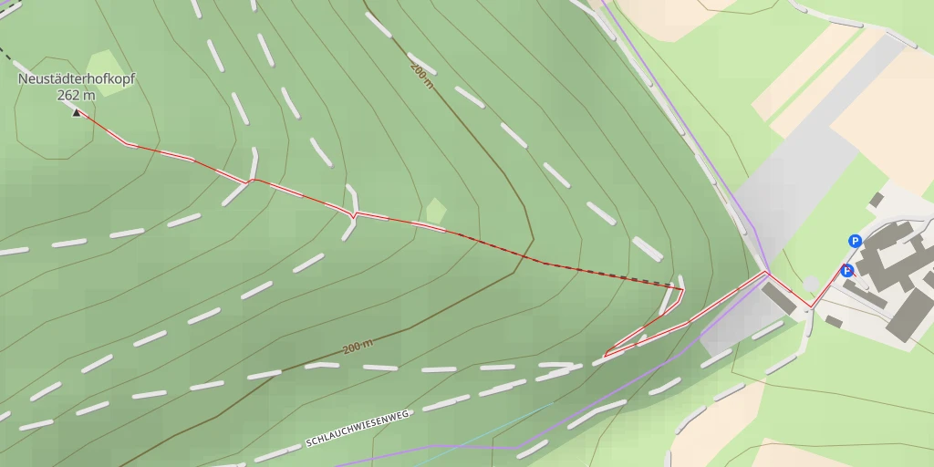 Map of the trail for Neustädterhofkopf