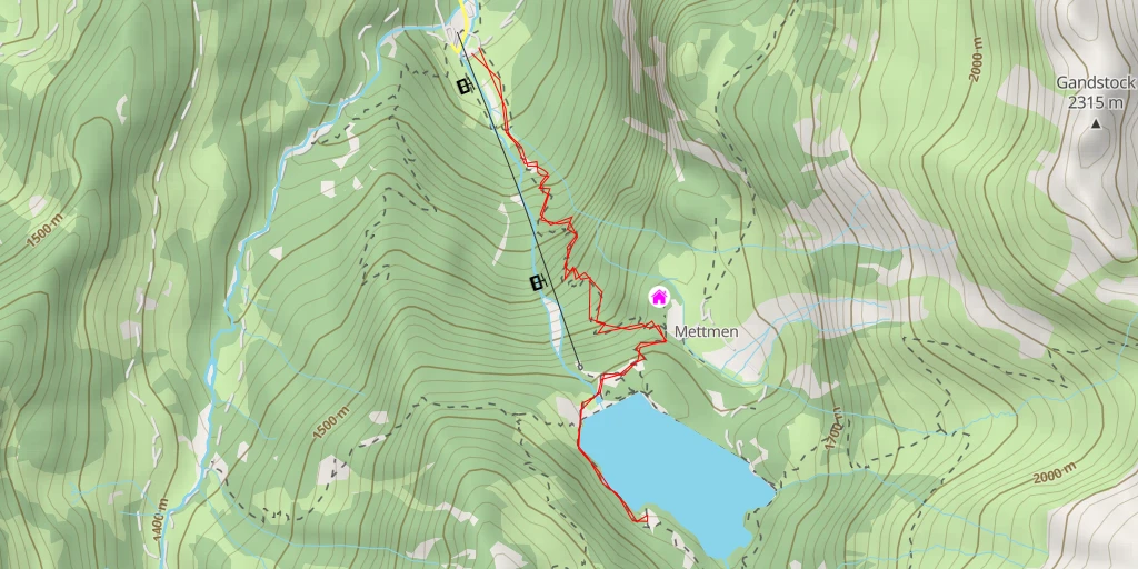 Map of the trail for Enderlishölzli - Glarus Süd