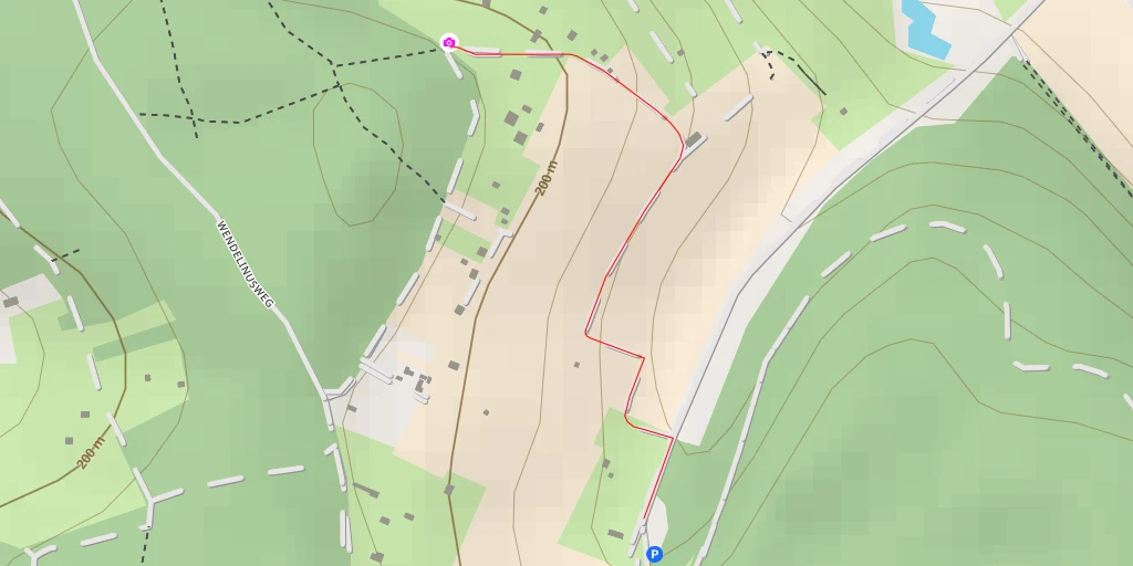 Map of the trail for Wendelinusweg