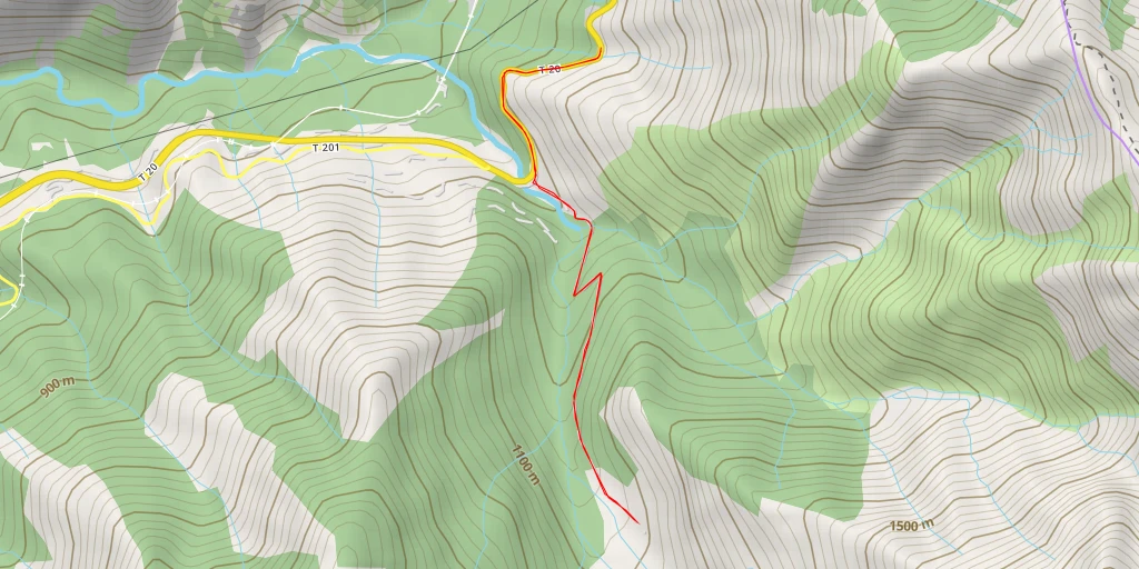 Map of the trail for i caseddi di a capiaghja