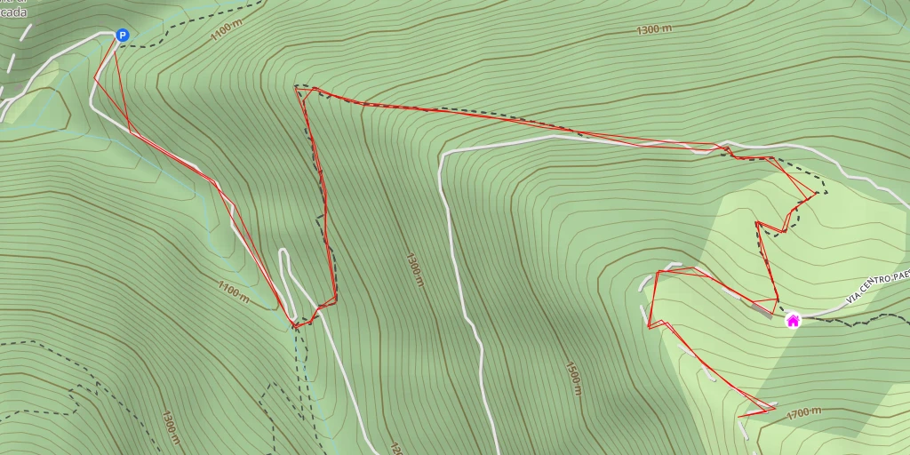 Carte de l'itinéraire :  Alpe di Giumello - Bellinzona