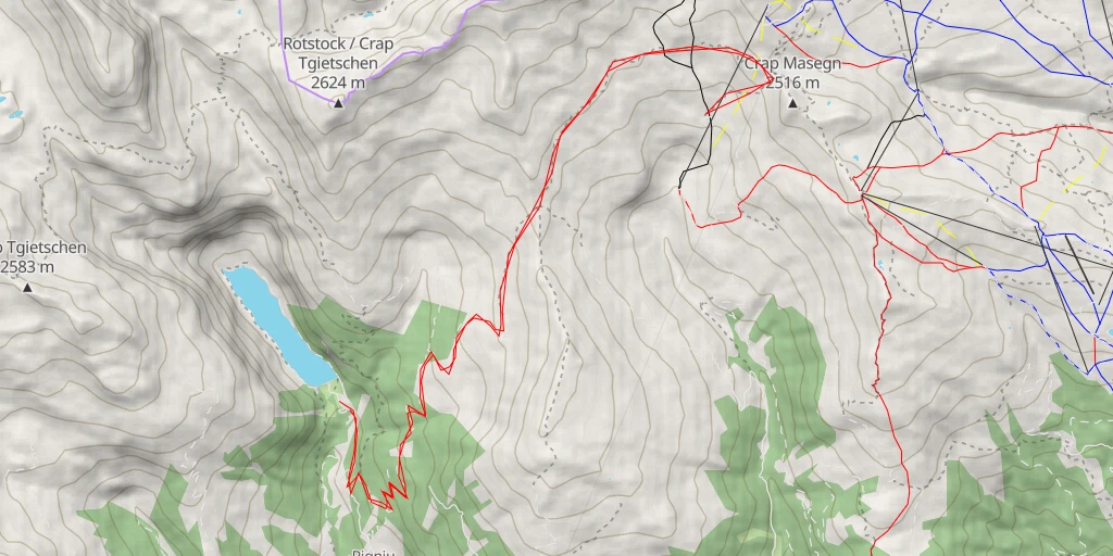 Carte de l'itinéraire :  Schneebar Alp Fops