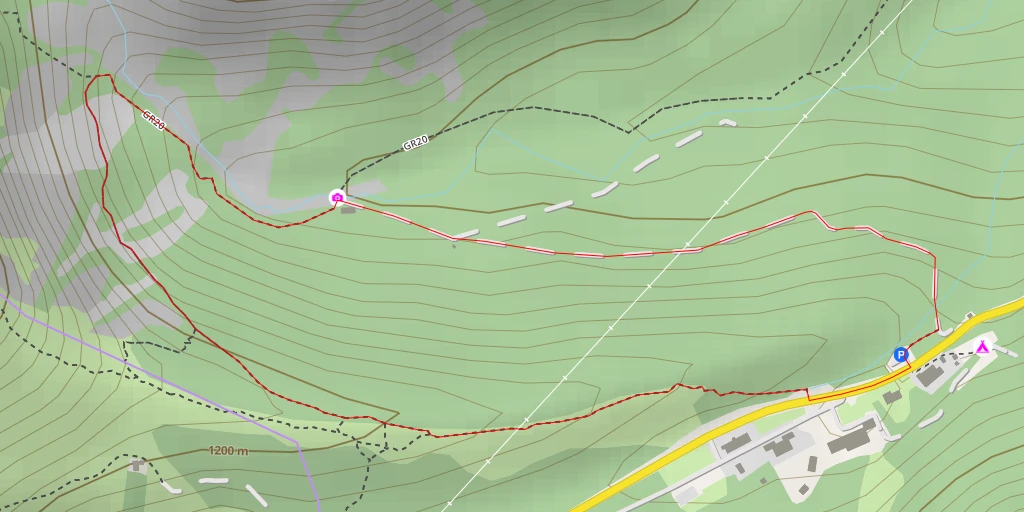 Map of the trail for GR20