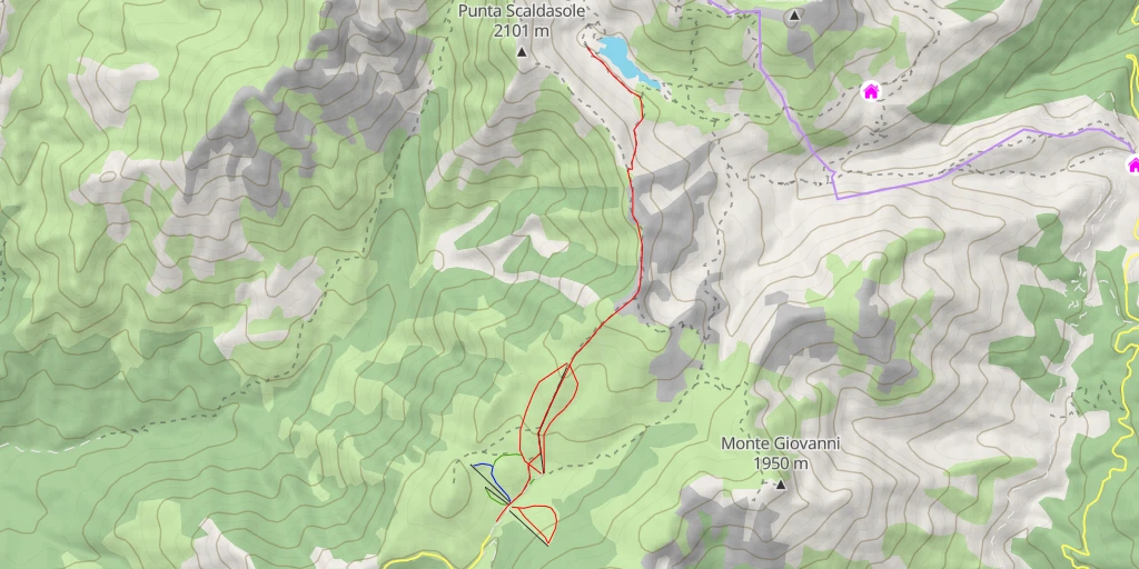 Map of the trail for Fontaine de Buona Cena - GR20