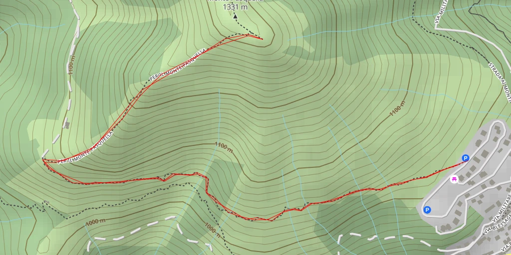 Carte de l'itinéraire :  Monte Pasquella