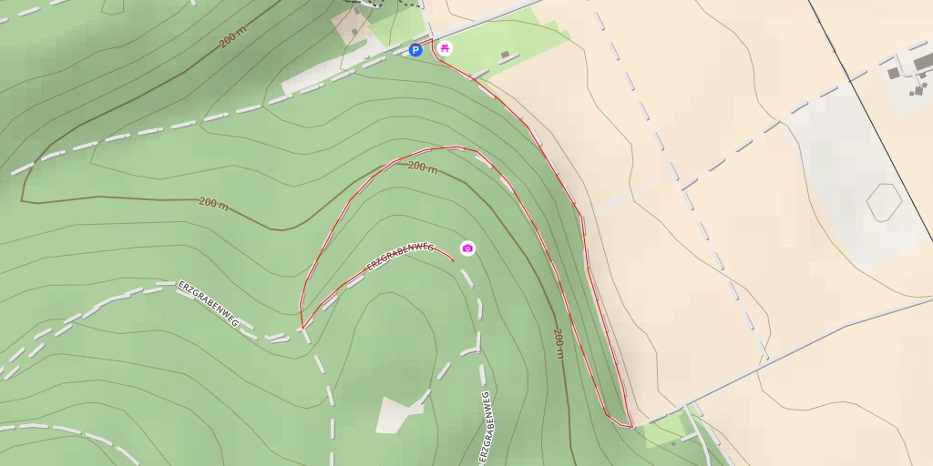 Map of the trail for Erzgrabenweg