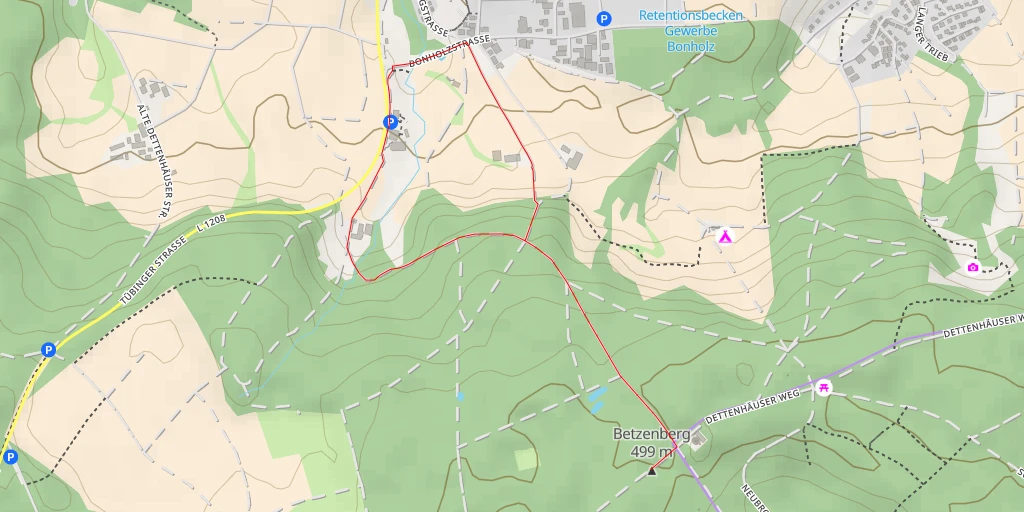 Map of the trail for Betzenberg