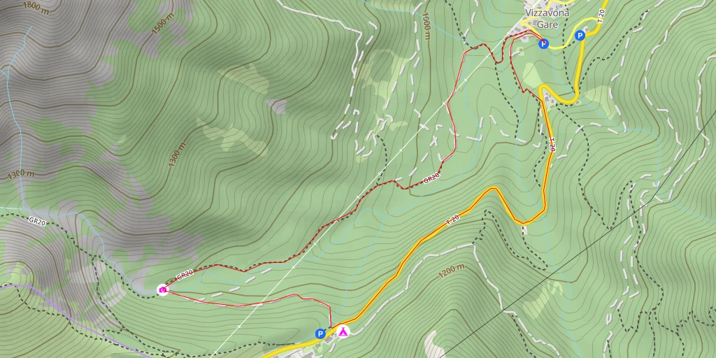 Map of the trail for GR20