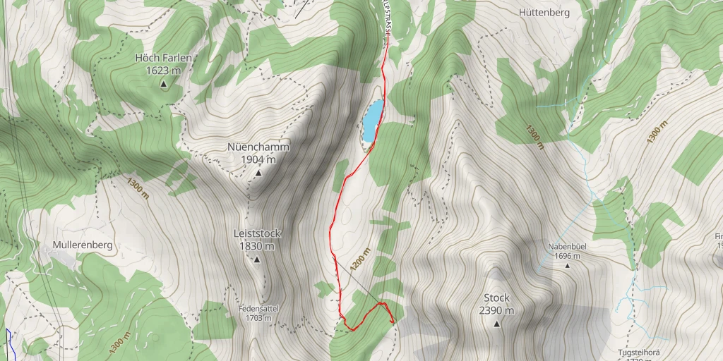 Map of the trail for Filzbach