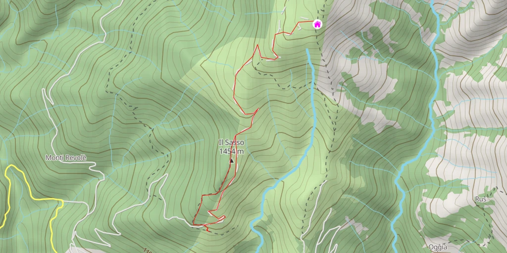 Map of the trail for Rifugio Croce di Campo