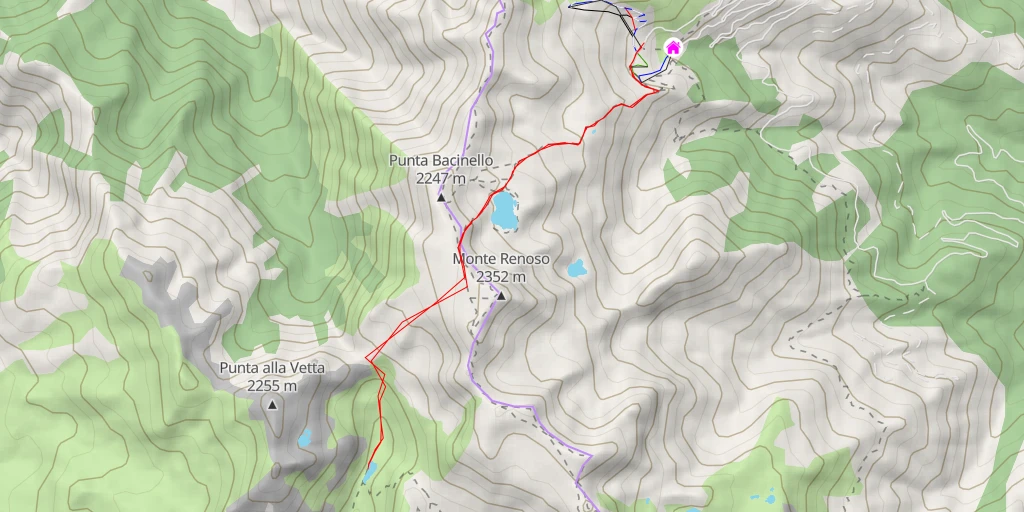 Map of the trail for Lac de Vitalaca