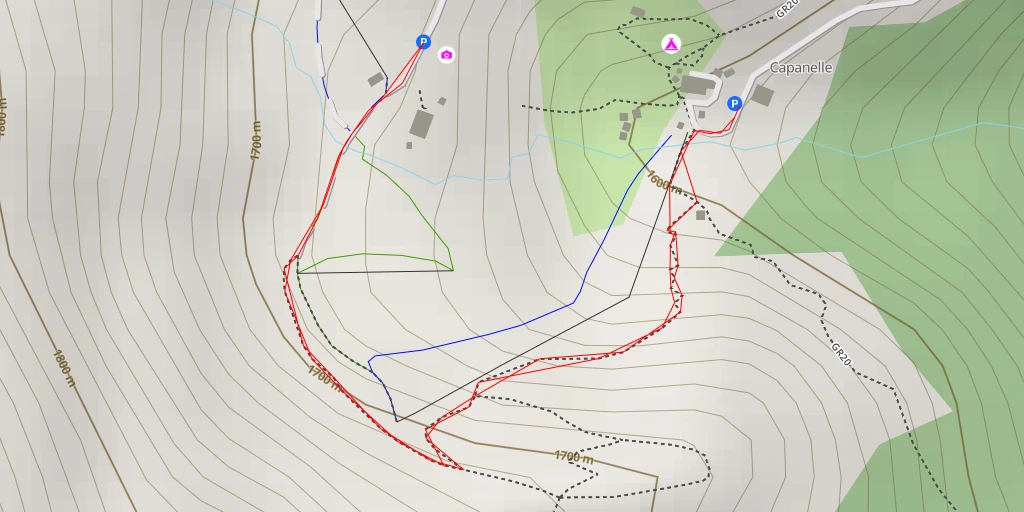 Map of the trail for La Sulana