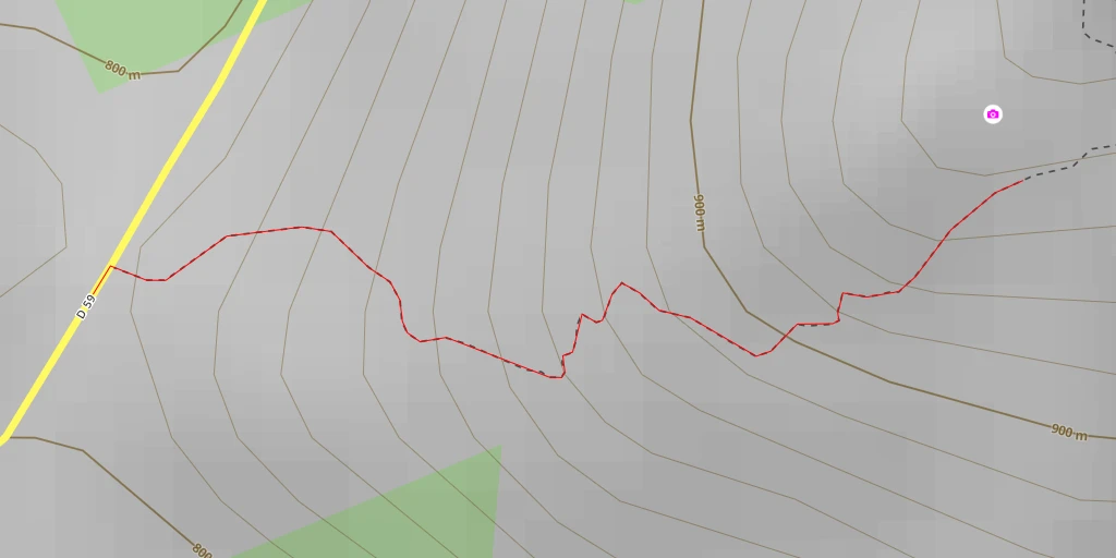 Map of the trail for Col de Bacinu