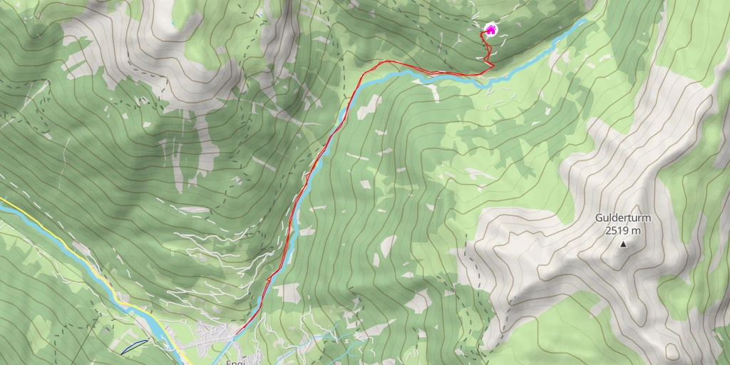 Carte de l'itinéraire :  Skihütte Mülibachtal