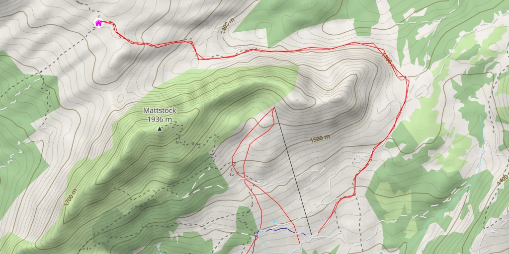 Map of the trail for Alp Oberchäseren