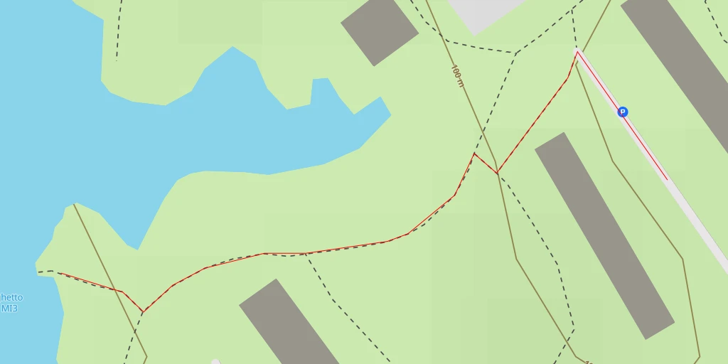 Map of the trail for Laghetto di MI3