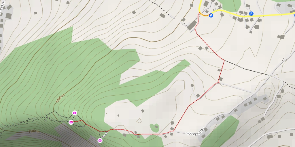 Map of the trail for Alter Chapfweg - Amden