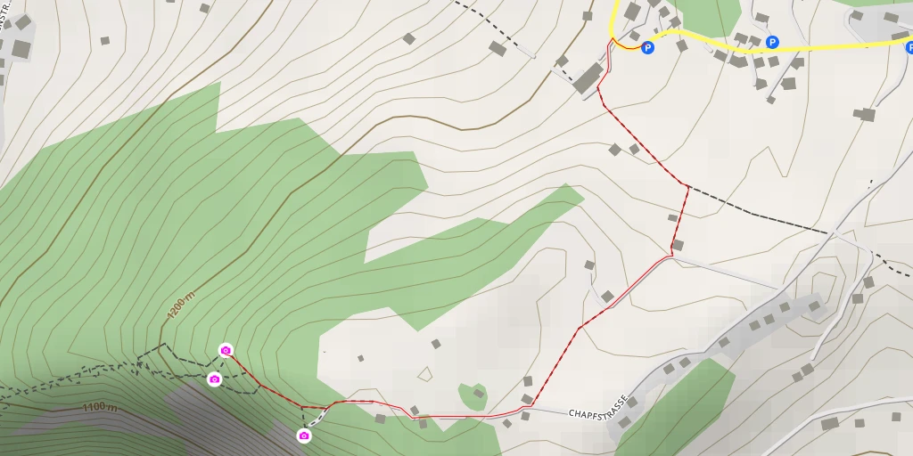 Map of the trail for Vord. Chapf - Amden