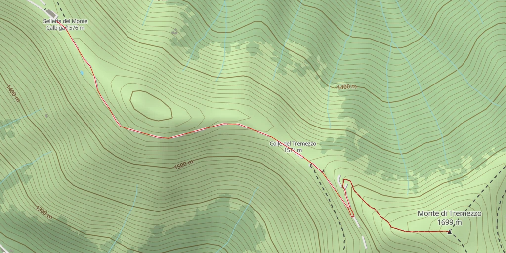 Carte de l'itinéraire :  Monte di Tremezzo