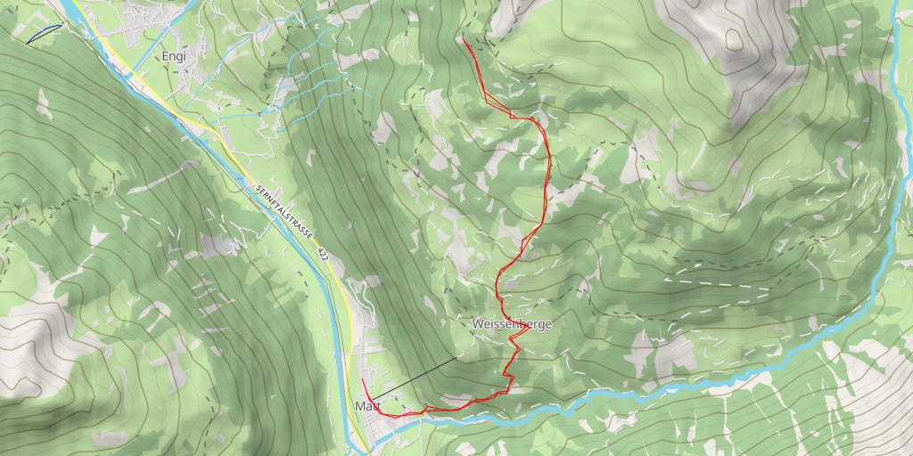 Map of the trail for Zindelchopf