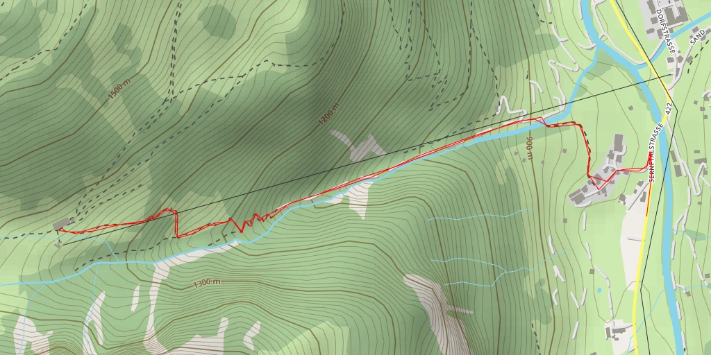 Map of the trail for Berglialp