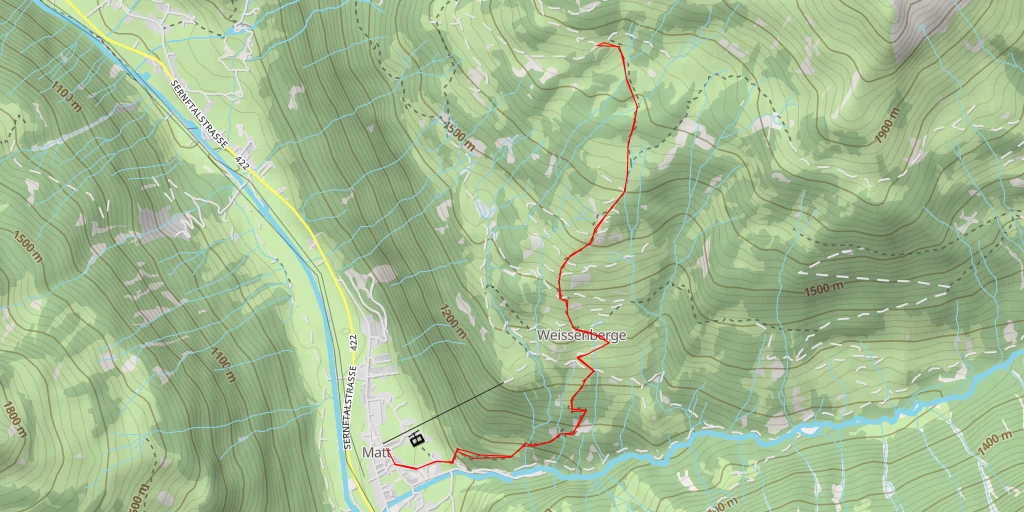 Carte de l'itinéraire :  Skihaus Stäfeli