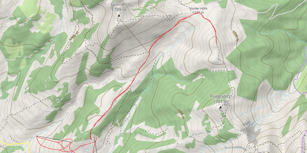 Carte de l'itinéraire :  Schiblerwiti - Amden