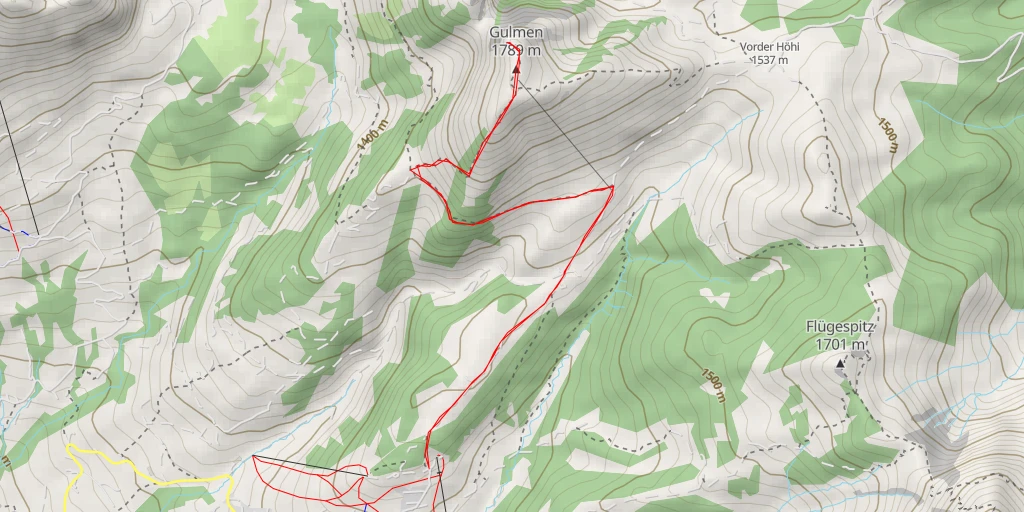 Map of the trail for Gulmen