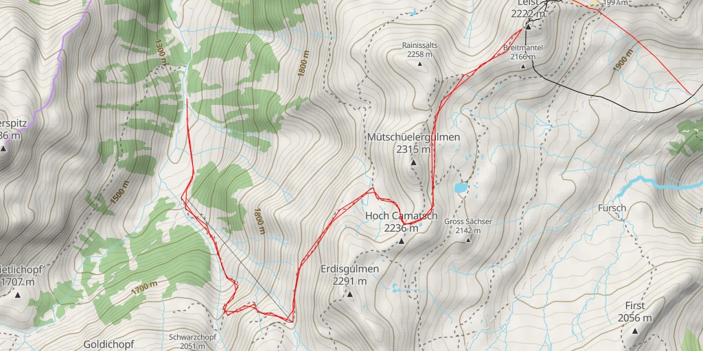 Map of the trail for Leist