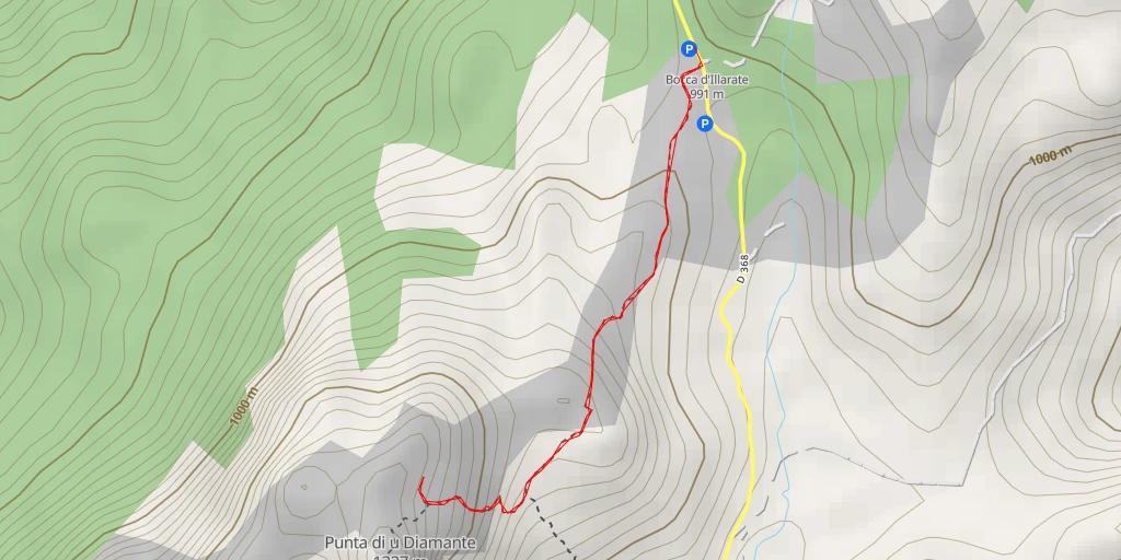 Map of the trail for D 368 - D 368