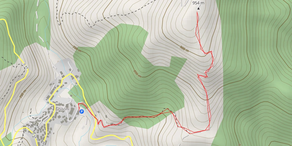 Map of the trail for Punta