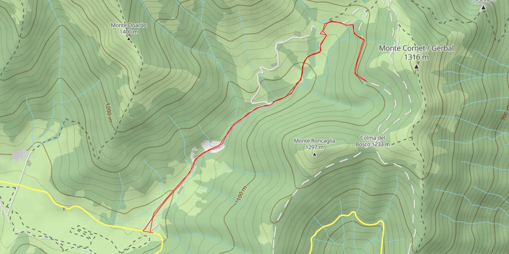 Map of the trail for Sentiero per la Bocchetta Spessola