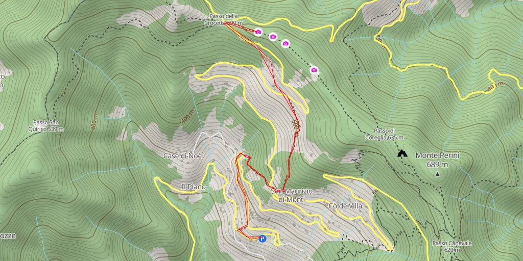 Map of the trail for Dezerega