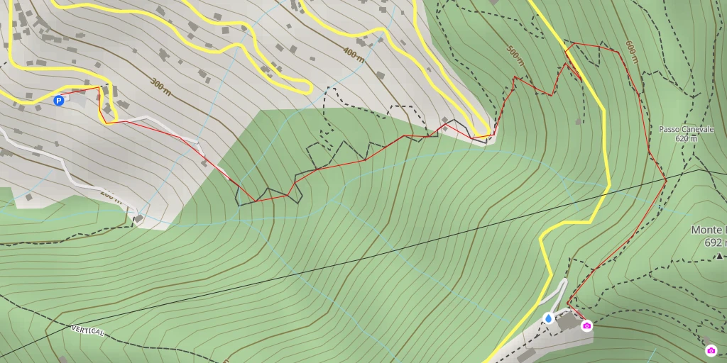 Carte de l'itinéraire :  Nostra Signora di Montallegro - Per montallegro