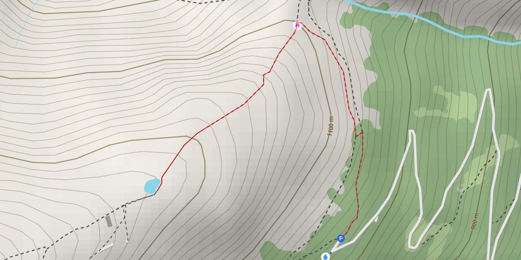 Map of the trail for Strada agro-silvo-pastorale (Croda - Monti di Labbio)