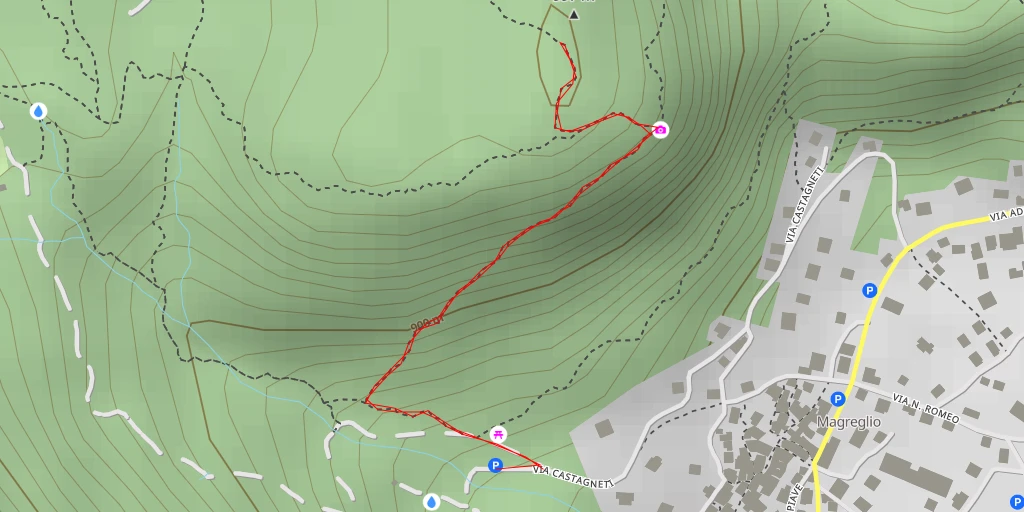 Carte de l'itinéraire :  Monte Corbera