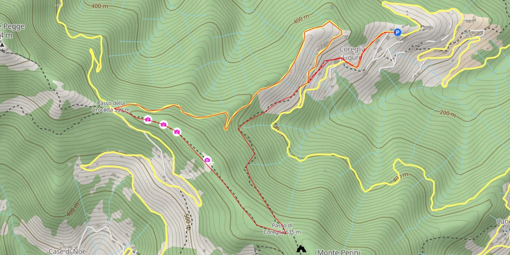 Map of the trail for Dezerega