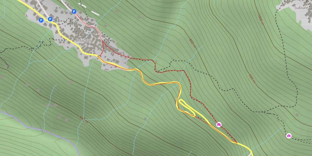 Map of the trail for Strada Provinciale 67 Alta Valsassina e Valvarrone - Valvarrone