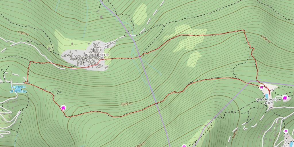 Map of the trail for La Sosta - Sentiero Roccoli di Artesso - Roccoli Lorla