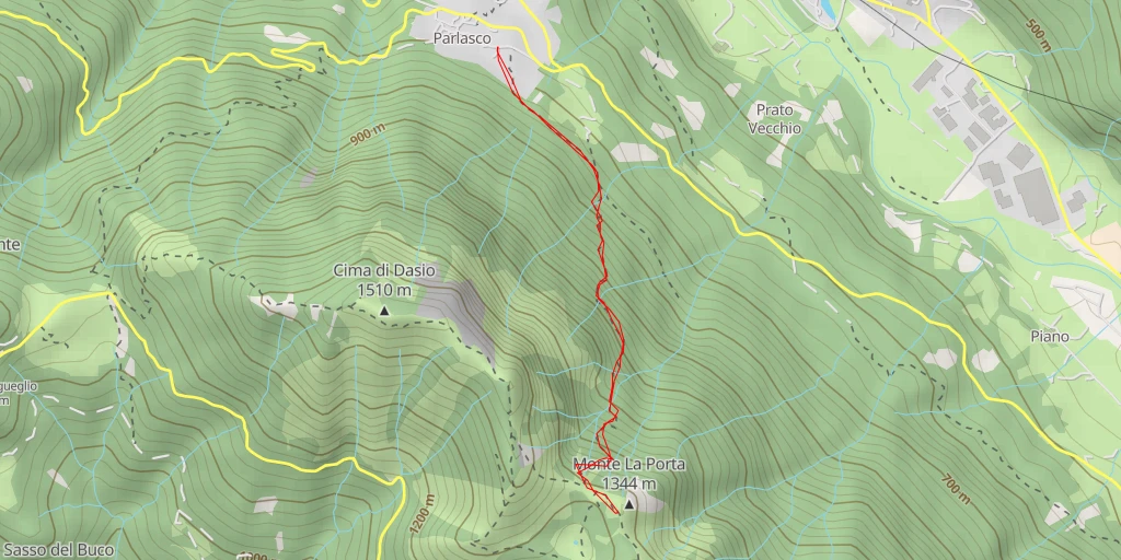 Carte de l'itinéraire :  Monte La Porta